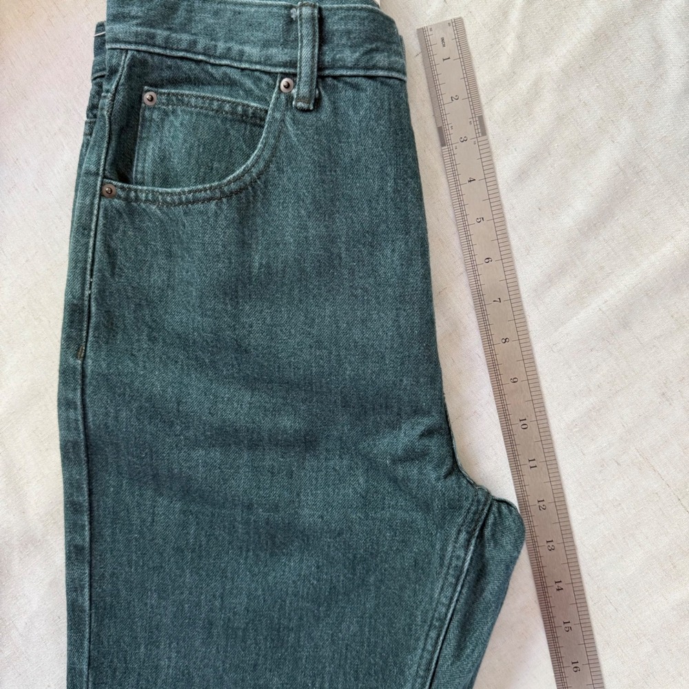 Uniqlo U Mens Green High Rise Straight Leg Jeans 27x32 439566 Christophe Lemaire - Picture 10 of 13